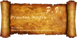 Praschek Vulfia névjegykártya